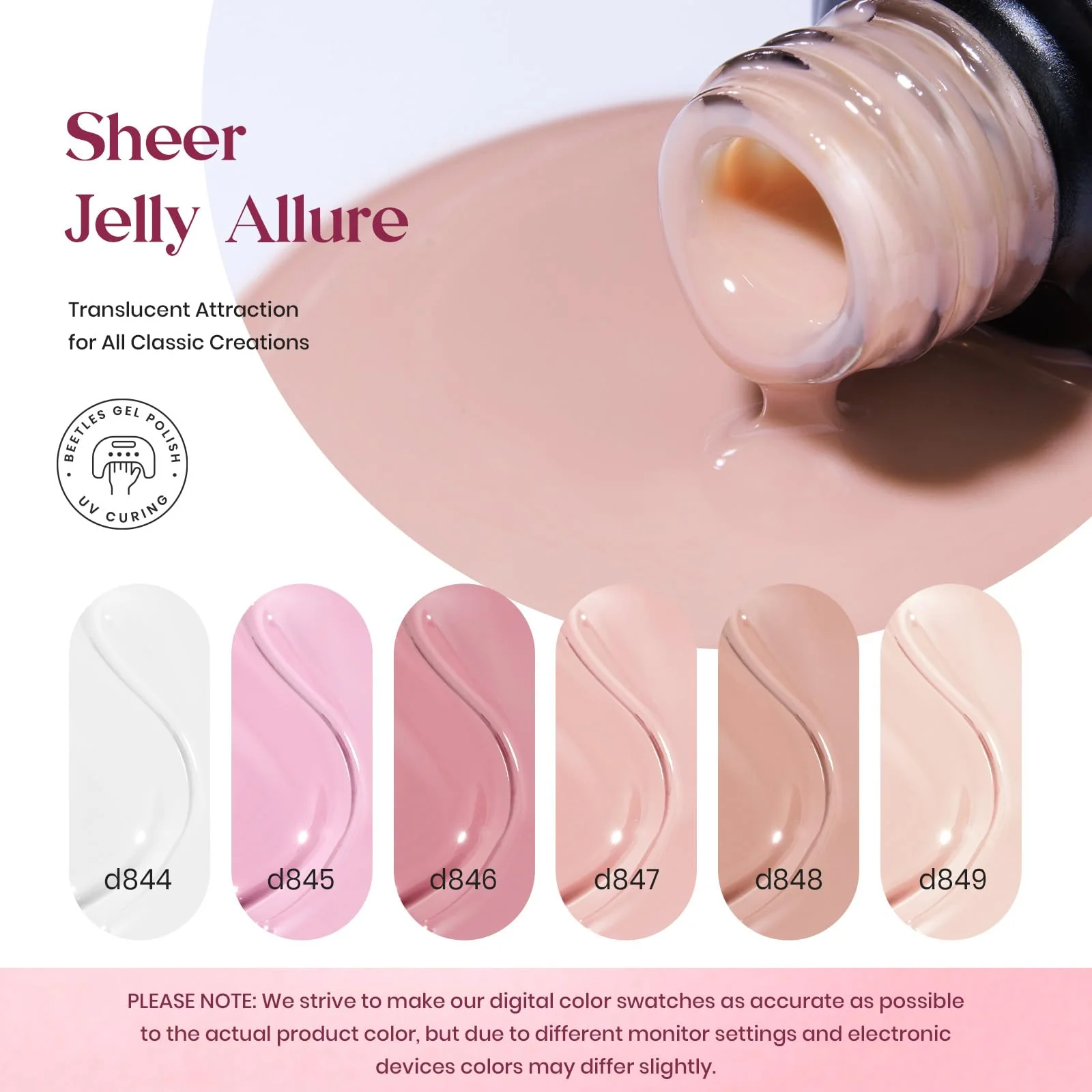 Sheer Luck | 6 Colors Gel Polish Set Nails - Image 3