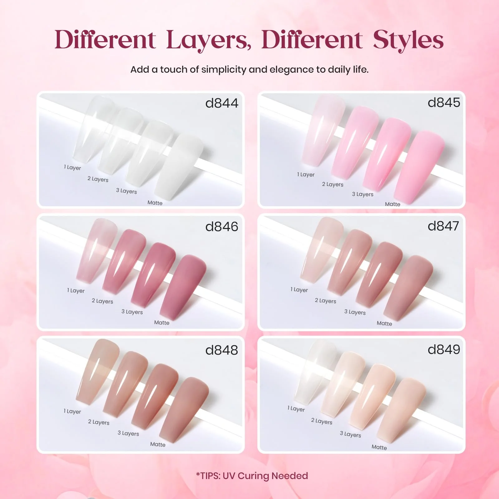 Sheer Luck | 6 Colors Gel Polish Set Nails - Image 4