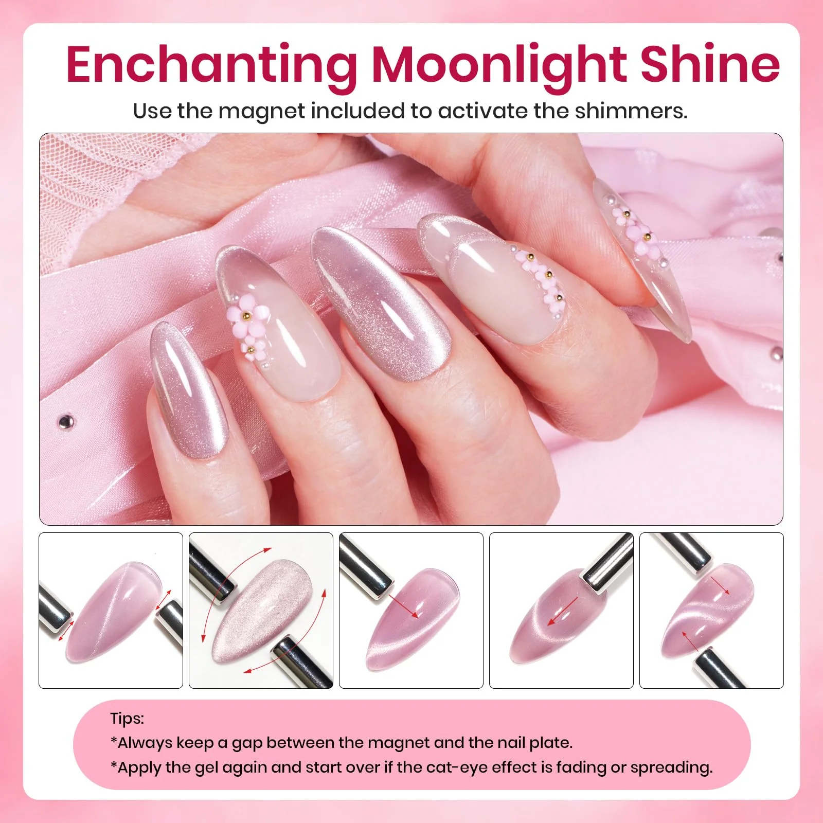 Shimmer Glass Cat Eye 6 Colors Gel Polish Set - Image 5