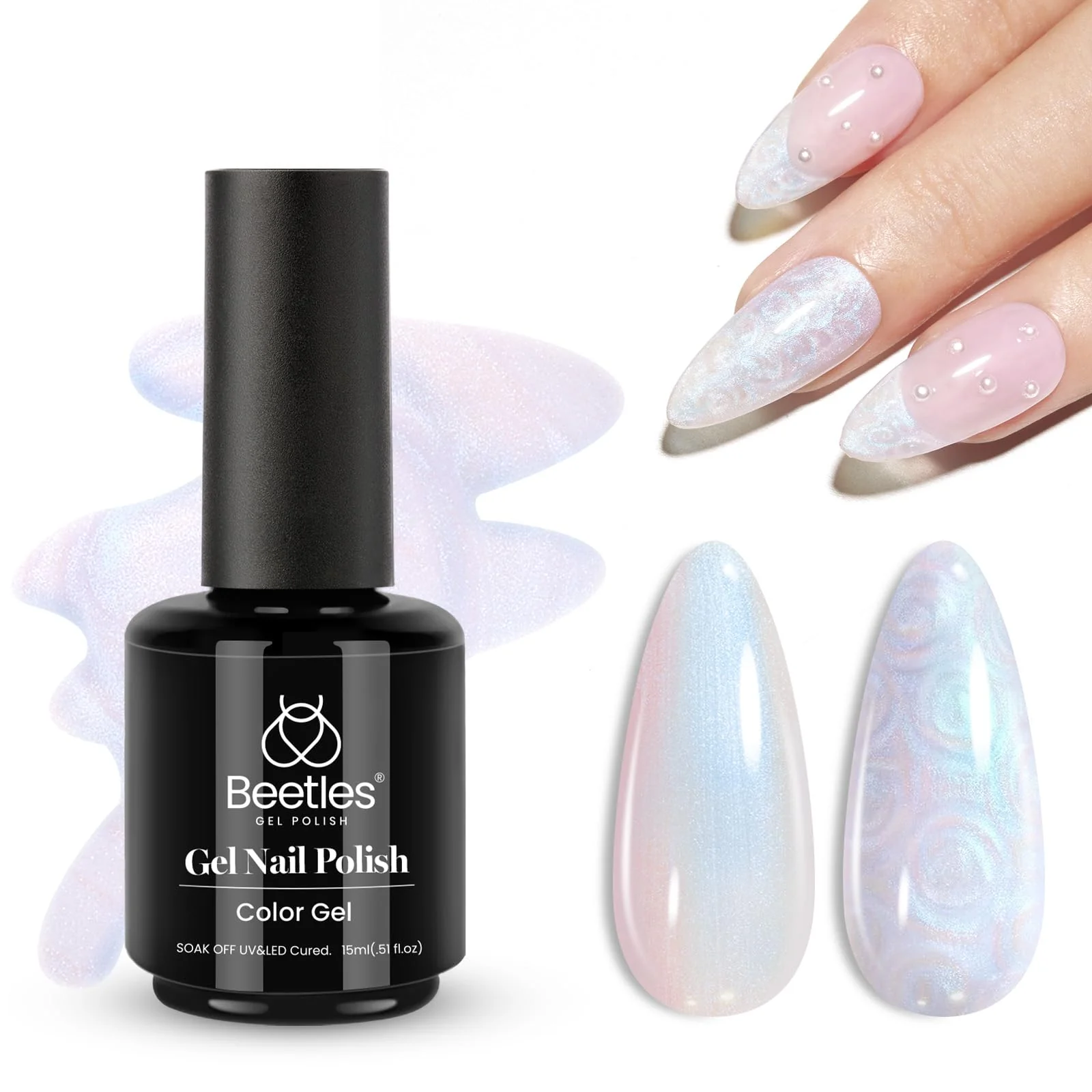 Shimmer Pearl White |15ml Gel Polish - Image 8