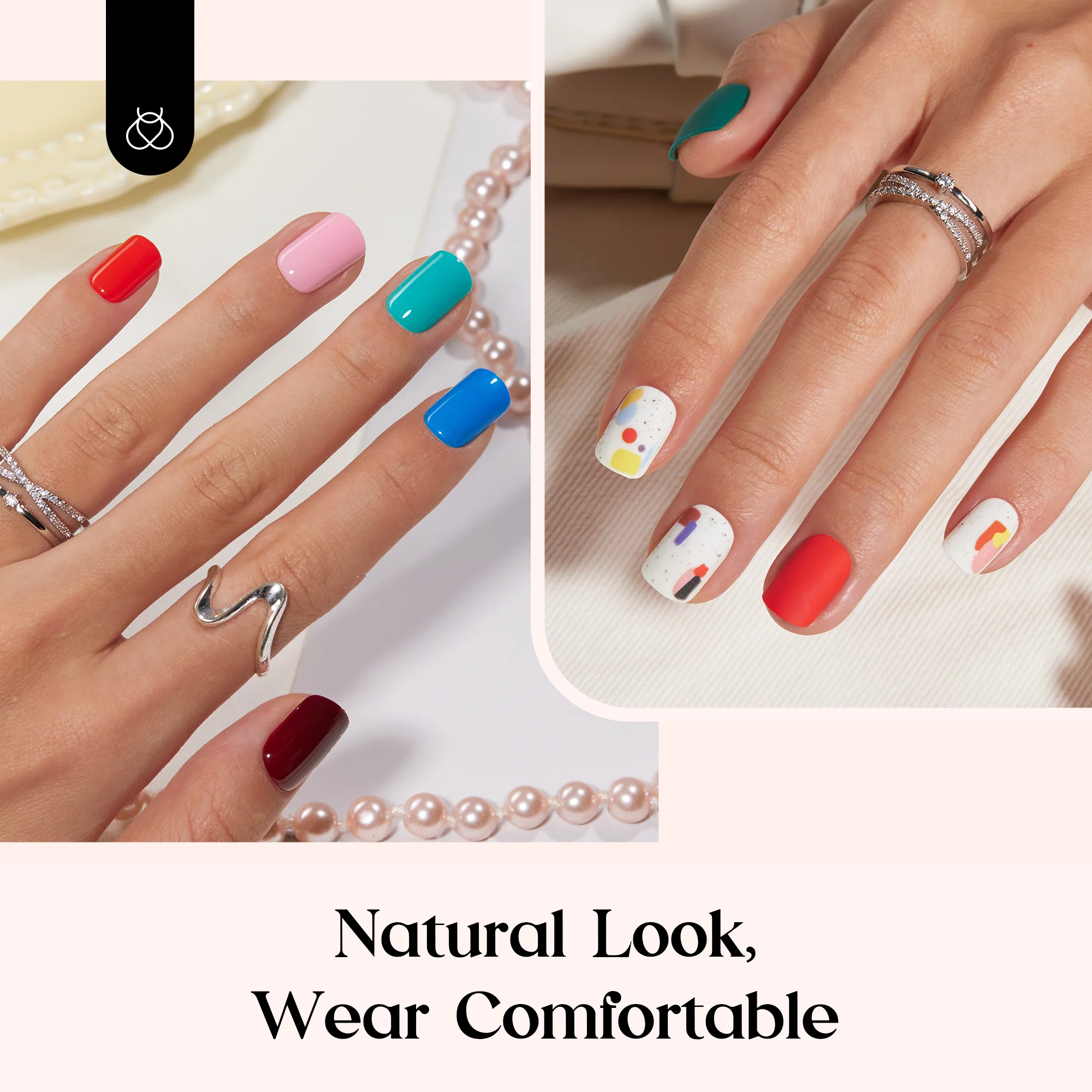 Short Squaval Press on Nails Kit 576Pcs 24 Colors - Image 4