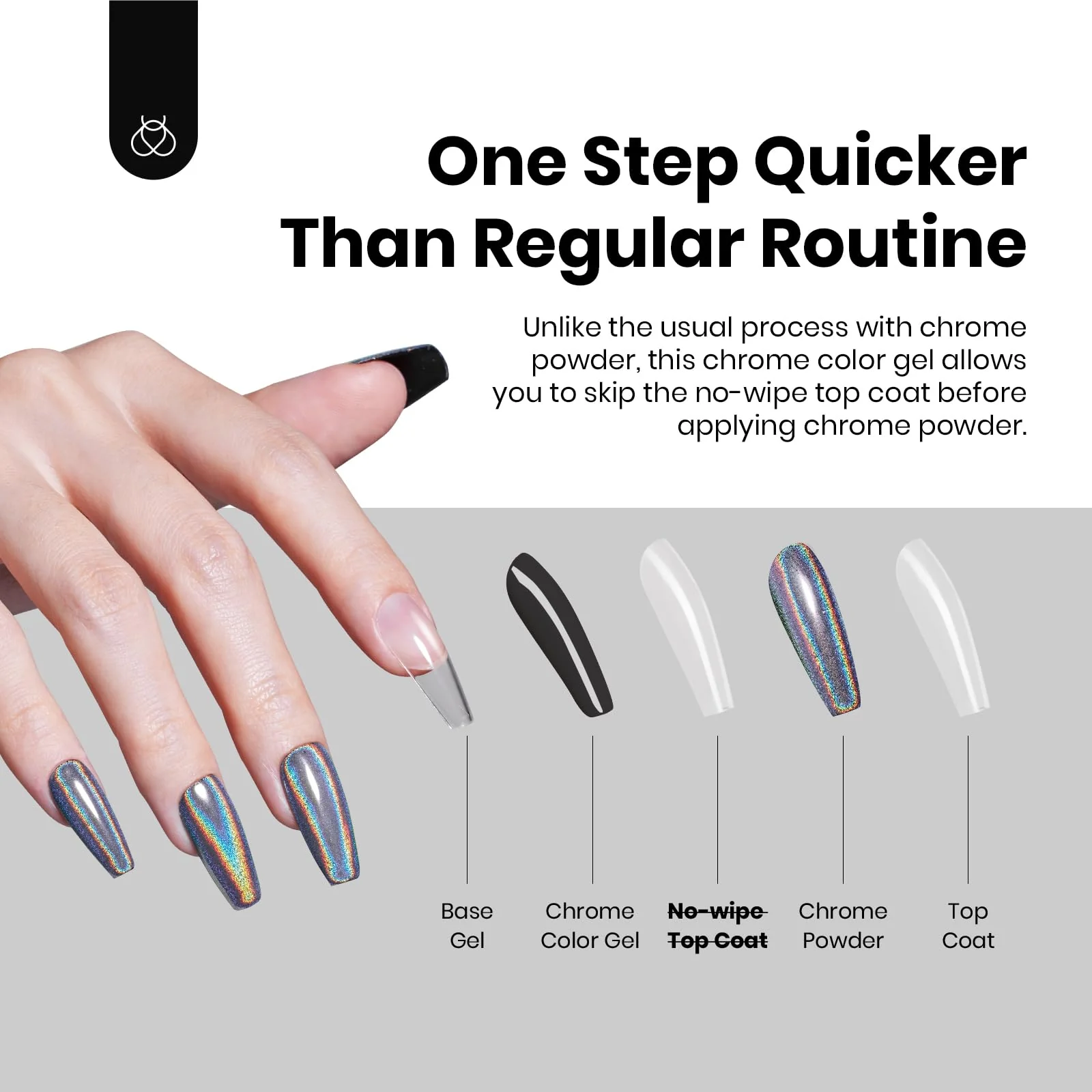 Silver Chrome Nail Powder Winter Nails Set|7.5ml Gel Polish Colors Glitter Gel Star Nails - Image 3