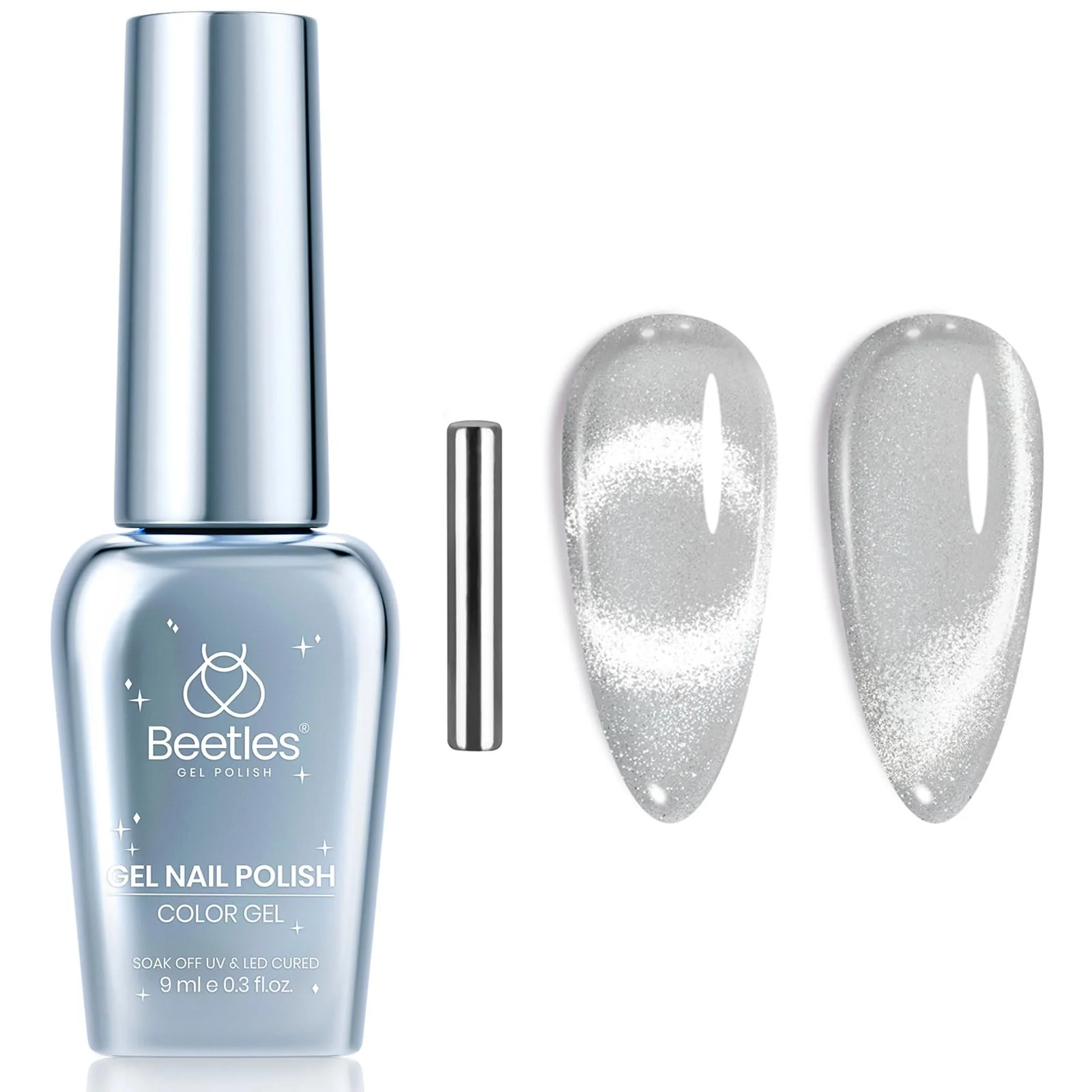 Sliver Dreamscape|9ml Gel Polish Silver Nail Colors Glitter Gel Star Nails