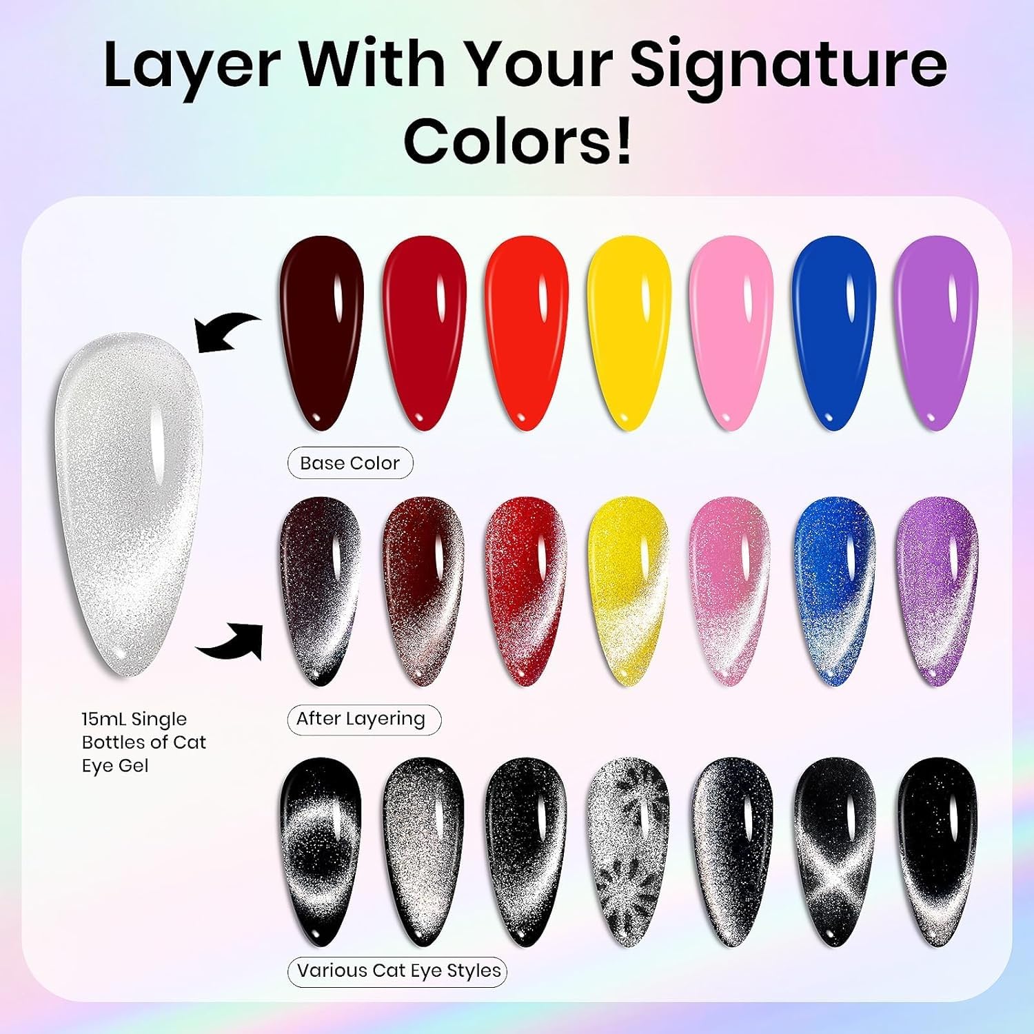 Sliver Dreamscape|9ml Gel Polish Silver Nail Colors Glitter Gel Star Nails - Image 8