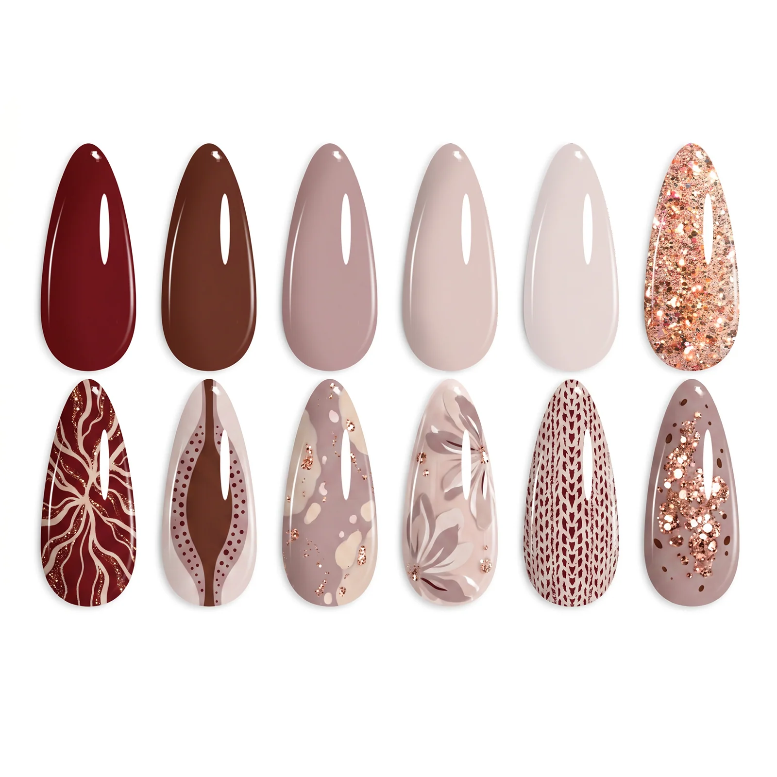 Smooth Hazelnut - 6 Colors Nails Neutral Grey Burgundy Glitter Brown Fall Gel Nail Polish