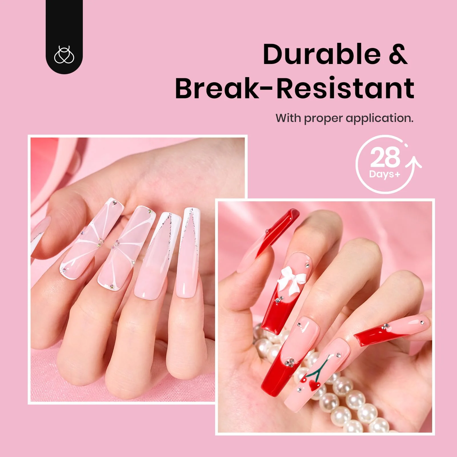 Square Etch-x Long Square Clear Nail Tips Pre-Shaped | 288 pcs - Image 5