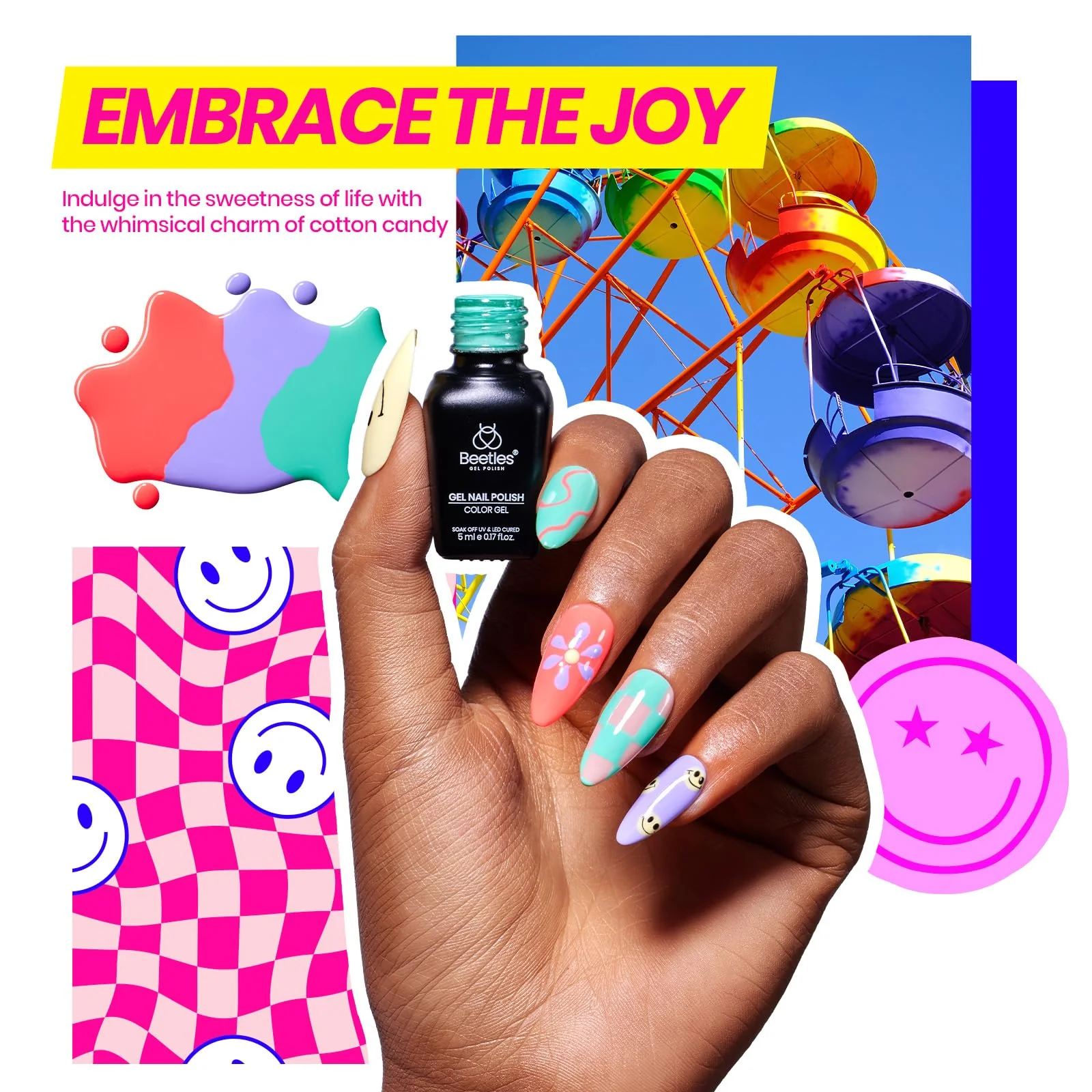 Beetles Gel Nail Starter Kit Emotional Spectrum Manicure 35 Colors 68 Pcs All-in-One Mani Set - Image 5