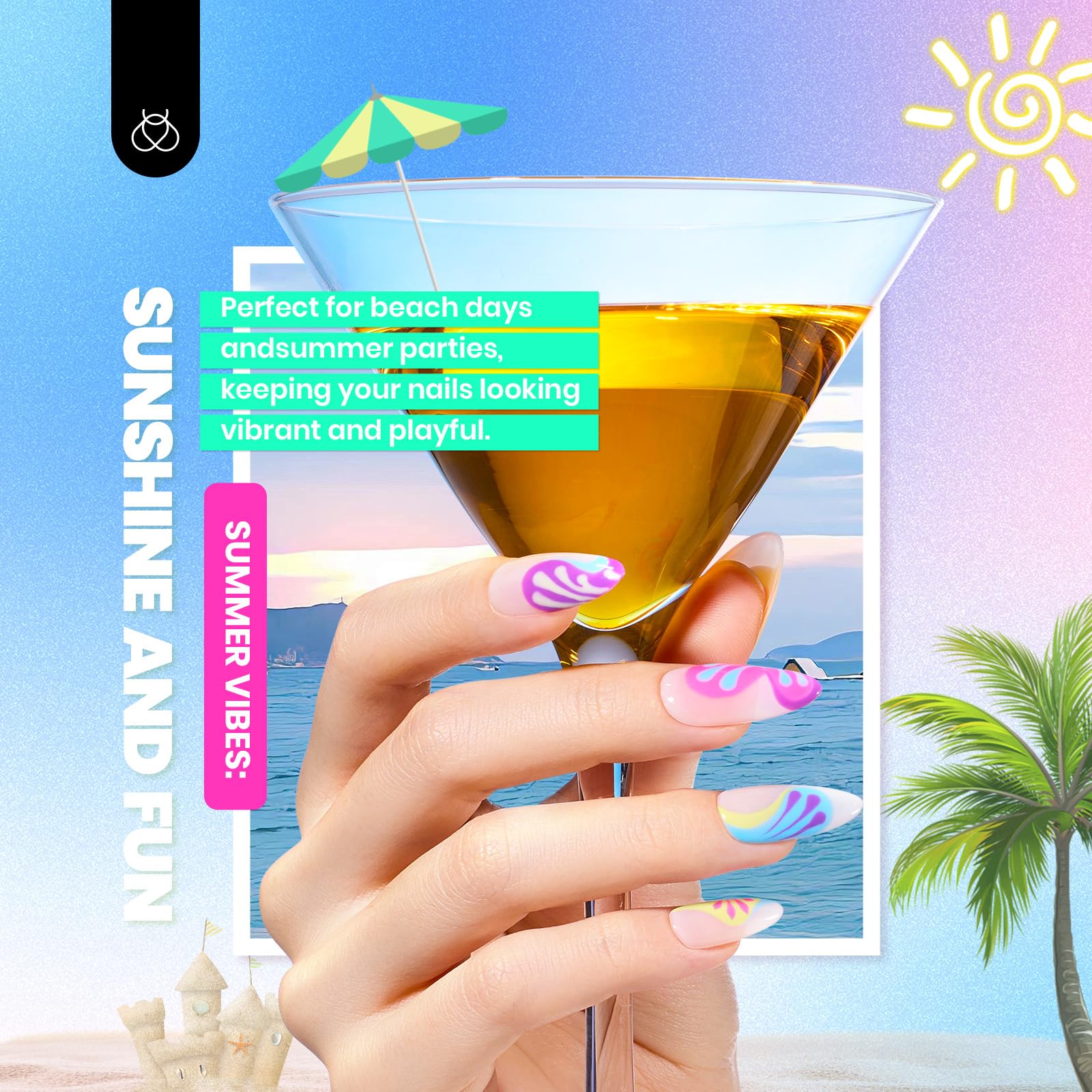 Beetles Gel Nail Starter Kit Vivid Seasons Manicure 35 Colors 68Pcs All-in-One Mani Set - Image 4