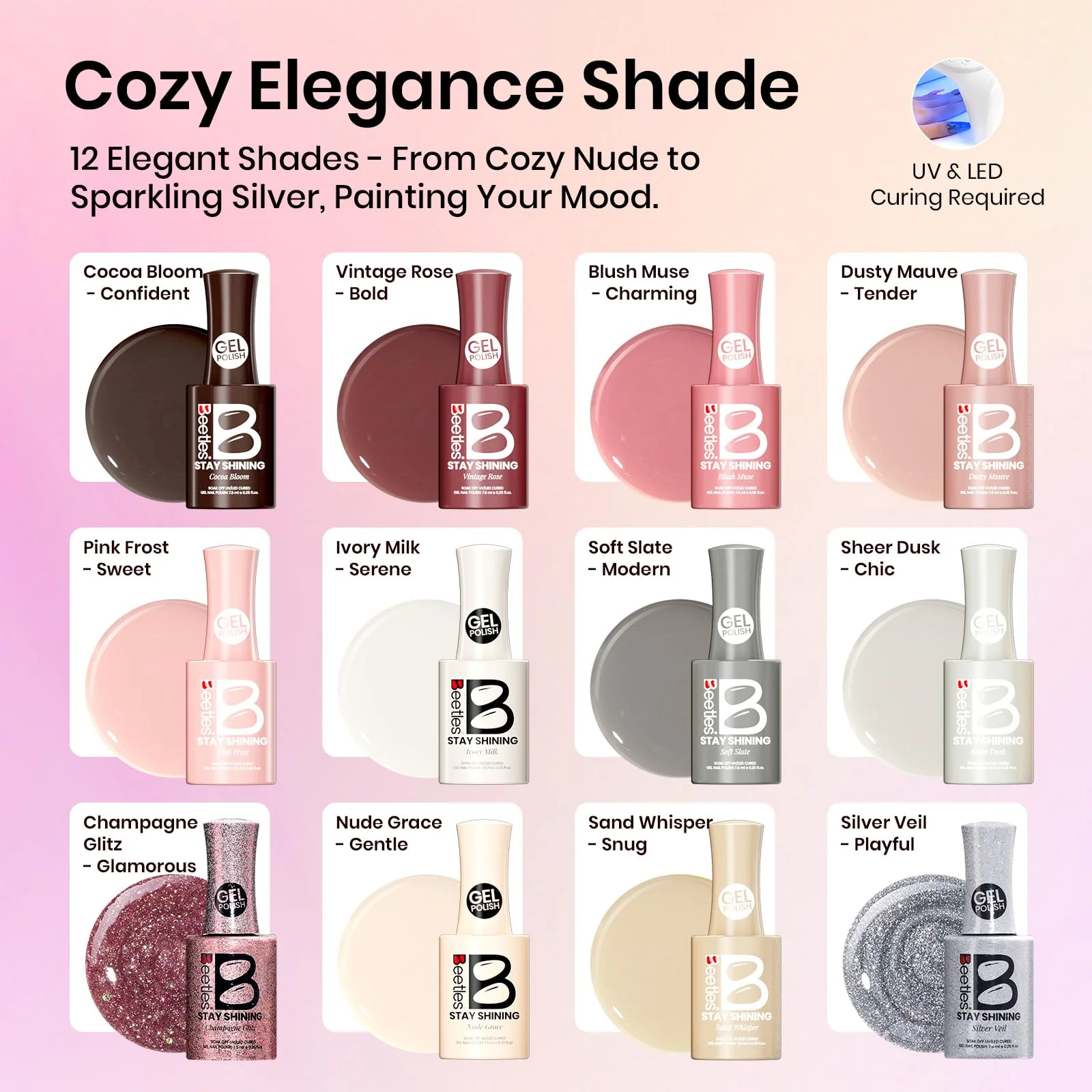 Beetles Mini Mani Studio Kit - Stay Shining Cozy Elegance Collection - Image 3