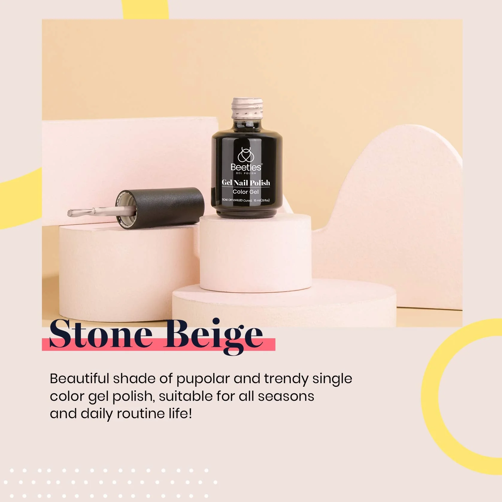 Stone Beige #a648 |15ml Gel Polish - Image 8
