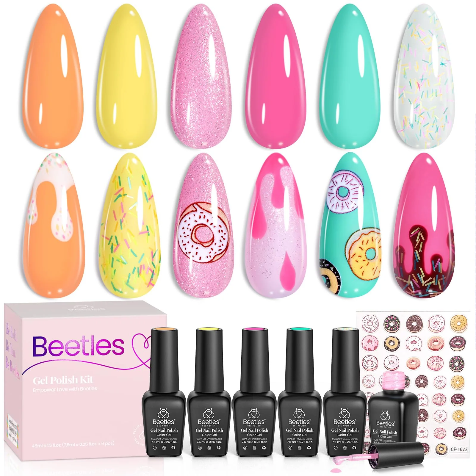 Summer Ice Cream - Nails 6 Colors Gel Nail Polish Set - Image 7