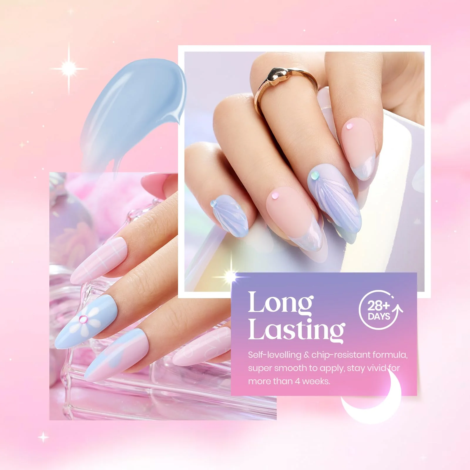 Unicorn Heaven | 6 Colors Pearl Shell Gel Polish Set Summer Nails - Image 4