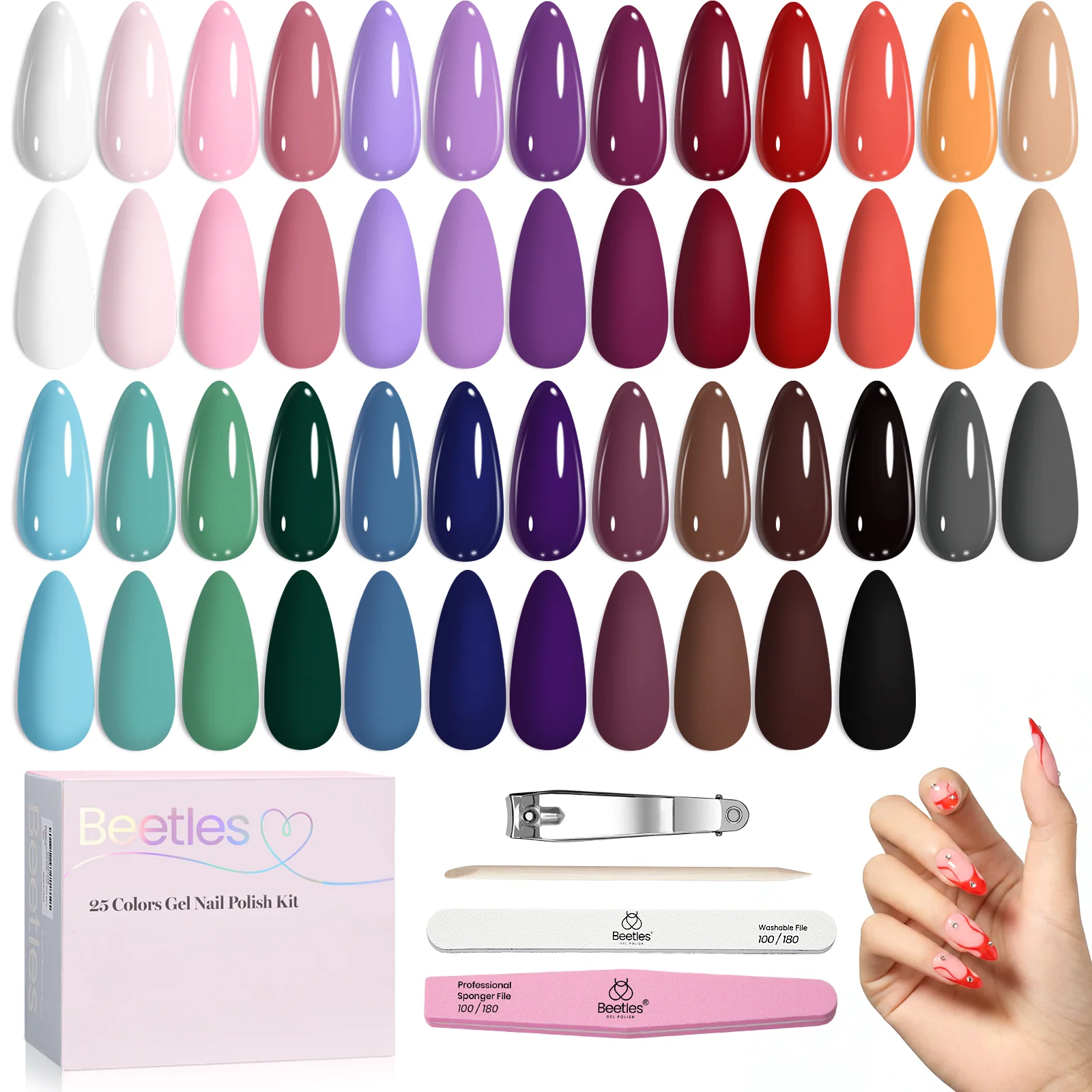 Urban Rhythm - 25 Colors Gel Nail Polish Set