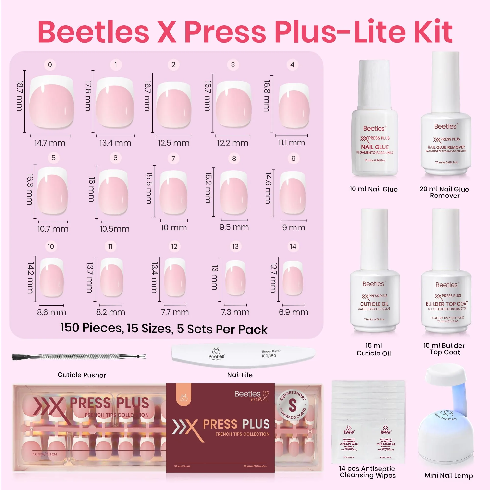 White French Gel Nail Kit Plus-Lite Kit Tip 150Pcs - Image 8