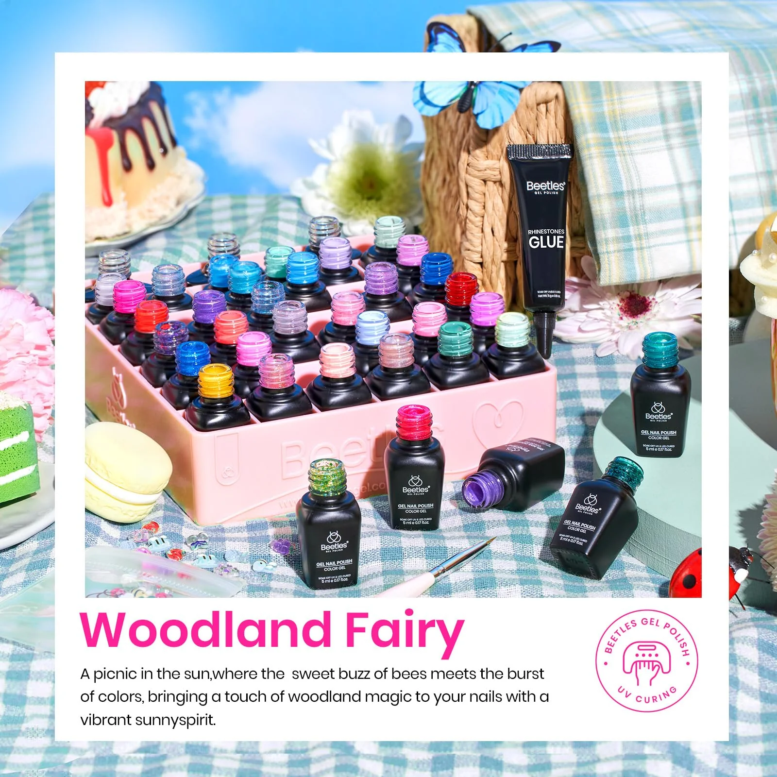 Woodland Fairy- Jelly Glitter 36 Gel Colors Summer Nails Kits - Image 3
